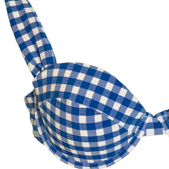 ☀️☀️☀️ Gianni Bini PUCKER UP 2 Piece Gingham Check Bikini - Picture 5 of 9